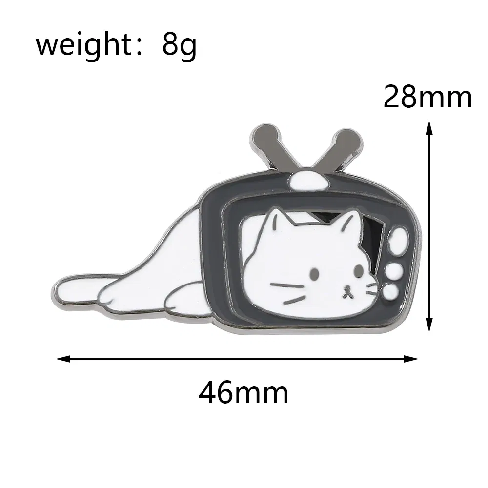 Metal color: Rhodium Plated, Ships From: CHINA - Cartoon Cute Animal Brooch Bear Trash Can Lovely Cat Enamel Pins Badge Lapel Collar Fashion Woman Jewelry Accessories Gifts