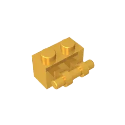Color: light yellow - MOC PARTS Bricks GDS-652 BRICK 1X2 WITH STICK compatible with lego 30236 children's toys Assembles Building Blocks Technical