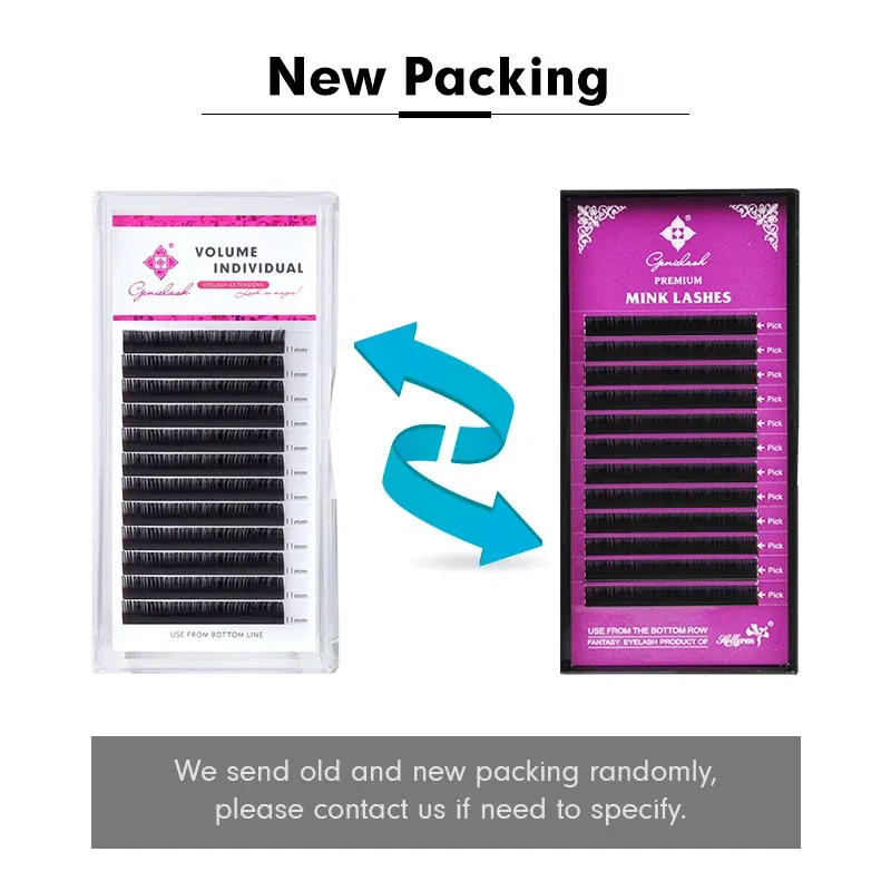 Curl: C, Thickness: 0.10mm, Length: 13mm - Genie 20pcs/lot All Sizes Mink individual lash Extensions hybrid set volume eyelash extensions mega volume individual eyelashes
