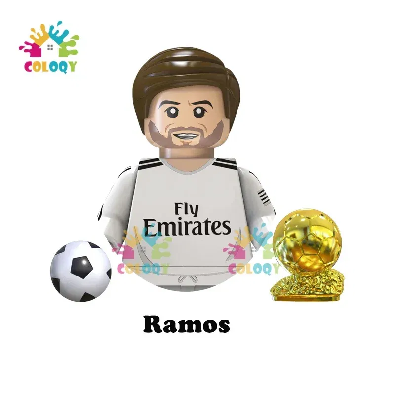 Color: Lavender, Ships From: CHINA - Kids Toys World Famous Football Stars Building Blocks Sport Player Mini Action Figures Golden Cup Toys For Boys Christmas Gifts
