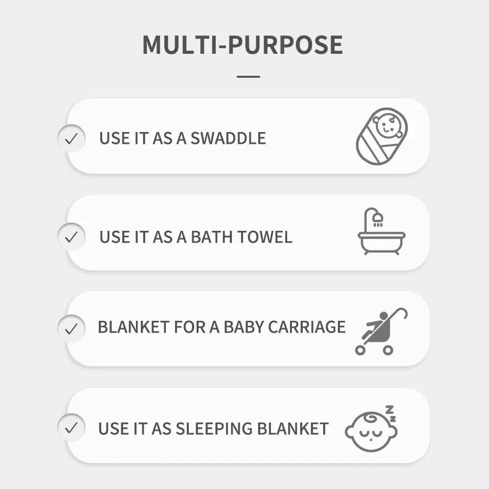 Color: Blue, Size: Option 1 - Happyflute 120*110cm Soft Muslin Bamboo Cotton Baby Wrap Animal Pattern Travel Newborn Multi-function Swaddle Sleeping Blanket