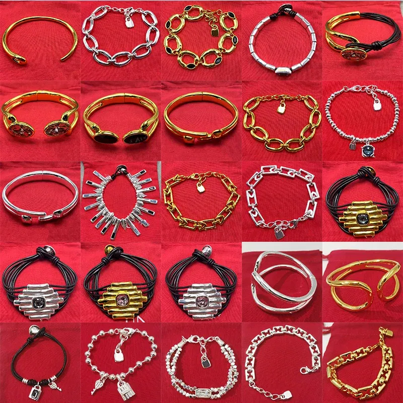 Metal Color: Titanium Plated - gift of New Hot Spanish jewelry lightweight luxury jewelry bracelet ladies party exquisite accessories high-quality gifts