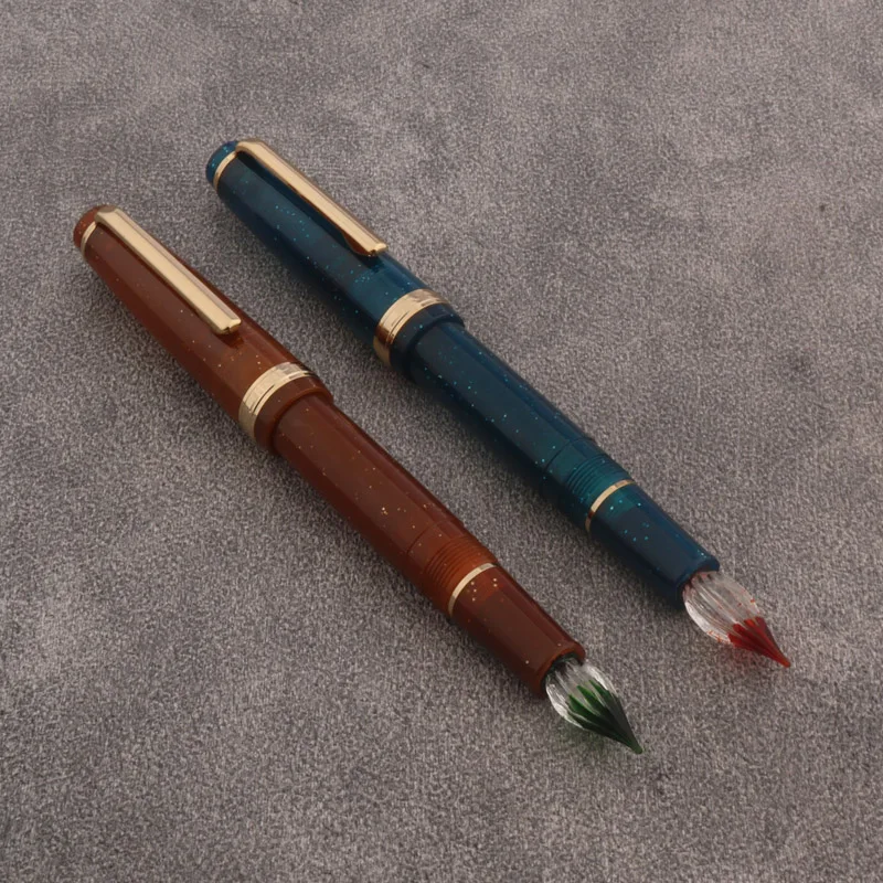 Color: light green - JinHao 82 Fountain Pen Color match Dip in water Glass Nib Stationery Office School Supplies Ink Pens