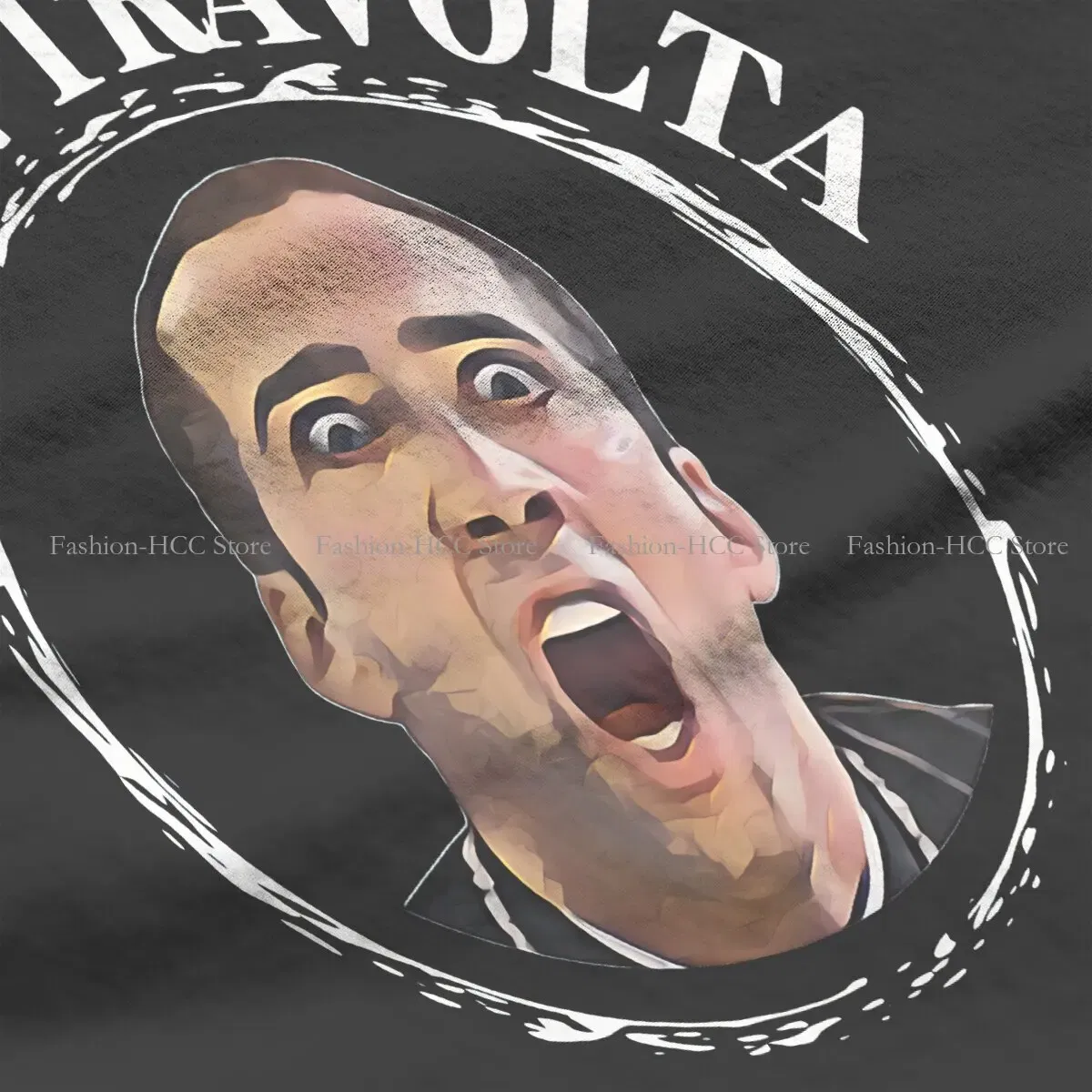 Color: WHITE, Size: M - Face Off Casual Polyester TShirt Nicolas Cage Creative Tops Casual T Shirt Female