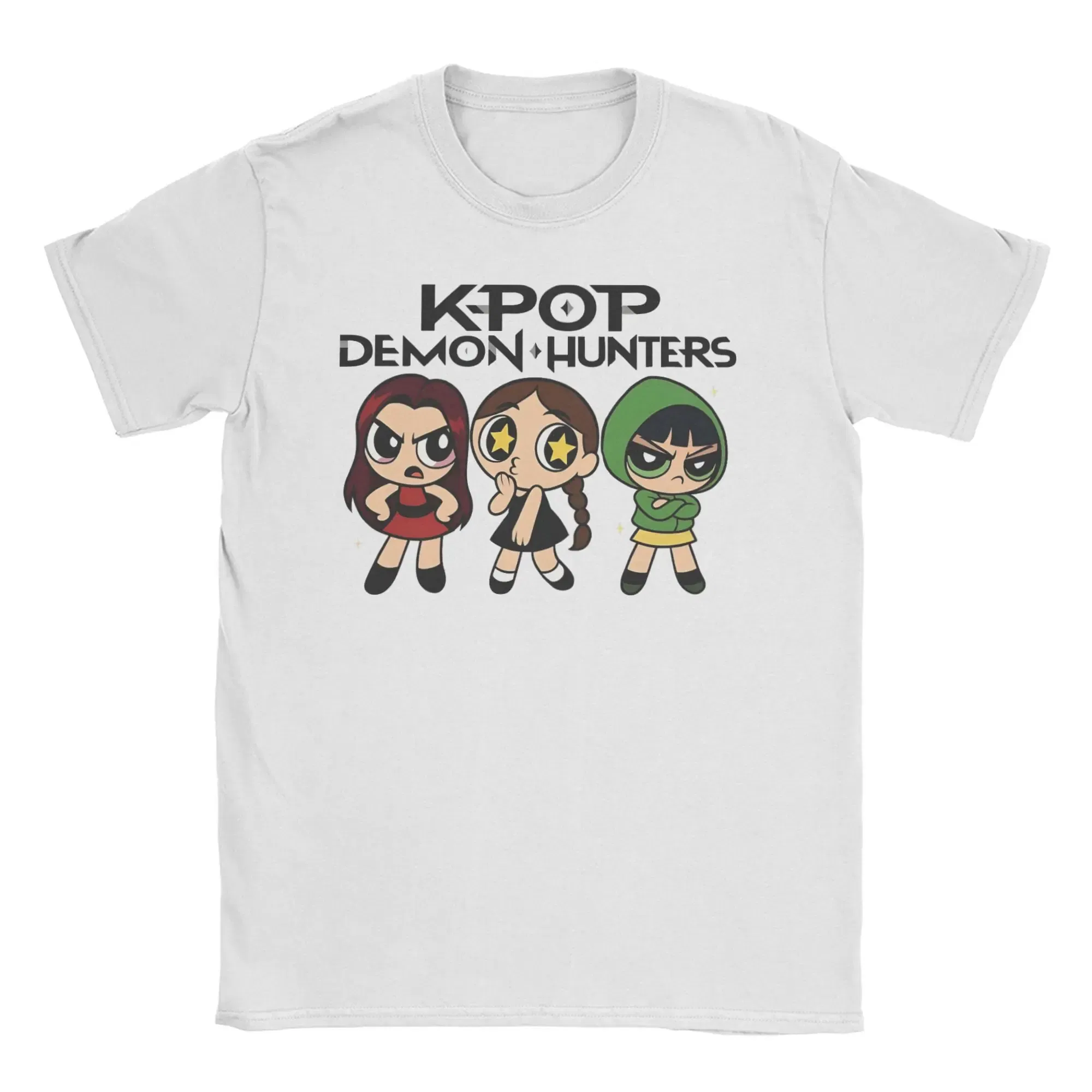 Color: black, Size: XXL - Men Women T-Shirts Kpop Demon Hunters Zoey Huntrix Amazing Cotton Tees Short Sleeve T Shirt O Neck Clothes Printing