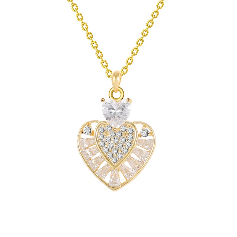 Sterling Silver Fashion Design Affordable Luxury Style Love Necklace