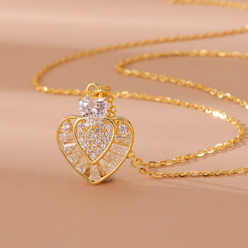 Sterling Silver Fashion Design Affordable Luxury Style Love Necklace