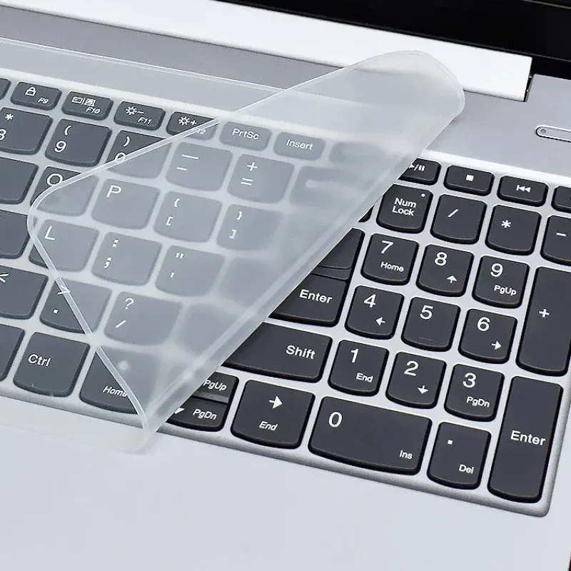 Color: Black - Universal Waterproof Laptop Keyboard Covers Silicone Protective Film 10/14/15.6 Inch Transparent Films for MacBook Notebook
