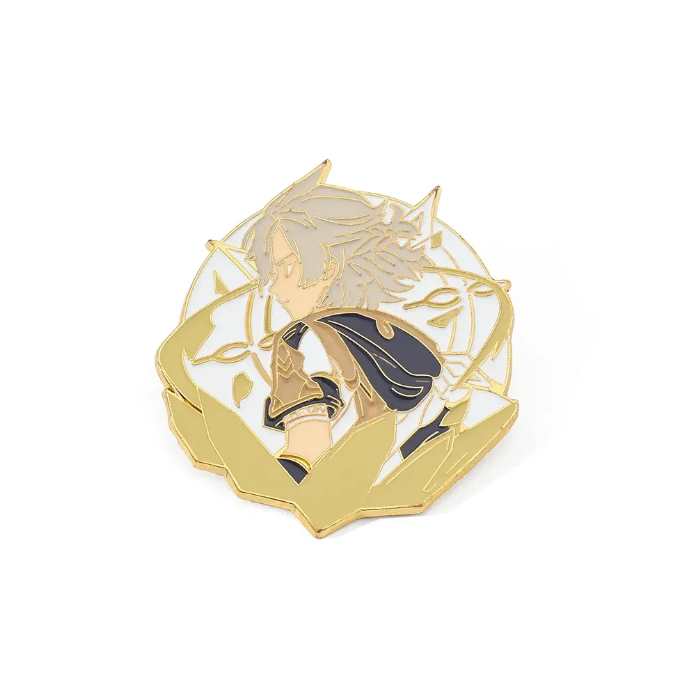 Metal color: Rhodium Plated, Ships From: CHINA - Genshin Impact Star Enamel Pins Series Albedo Xiao Metal Badge Button Brooch Collection Medal Souvenir