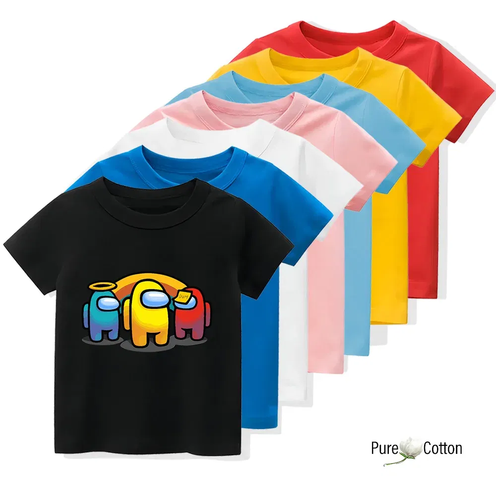 Color: Orange, Kid Size: 6 - Summer trend wear with many anime patterns sunscreen printing close to the skin cool 4-12 years old children delicate line unifo