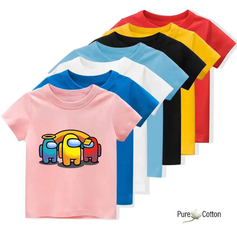 Color: Orange, Kid Size: 6 - Summer trend wear with many anime patterns sunscreen printing close to the skin cool 4-12 years old children delicate line unifo