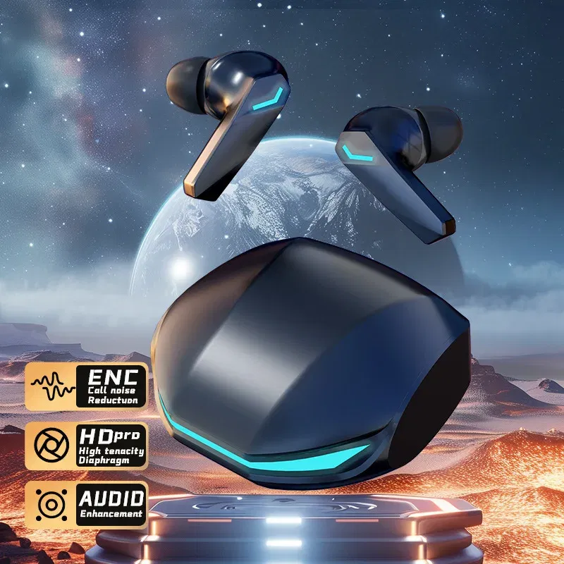Color: black - Sem Fio In-Ear Bluetooth 5.3 Fones De Ouvido, Auriculares Esportivos, Jogos, Baixa Latência, Modo Duplo, Auscultadores De Música