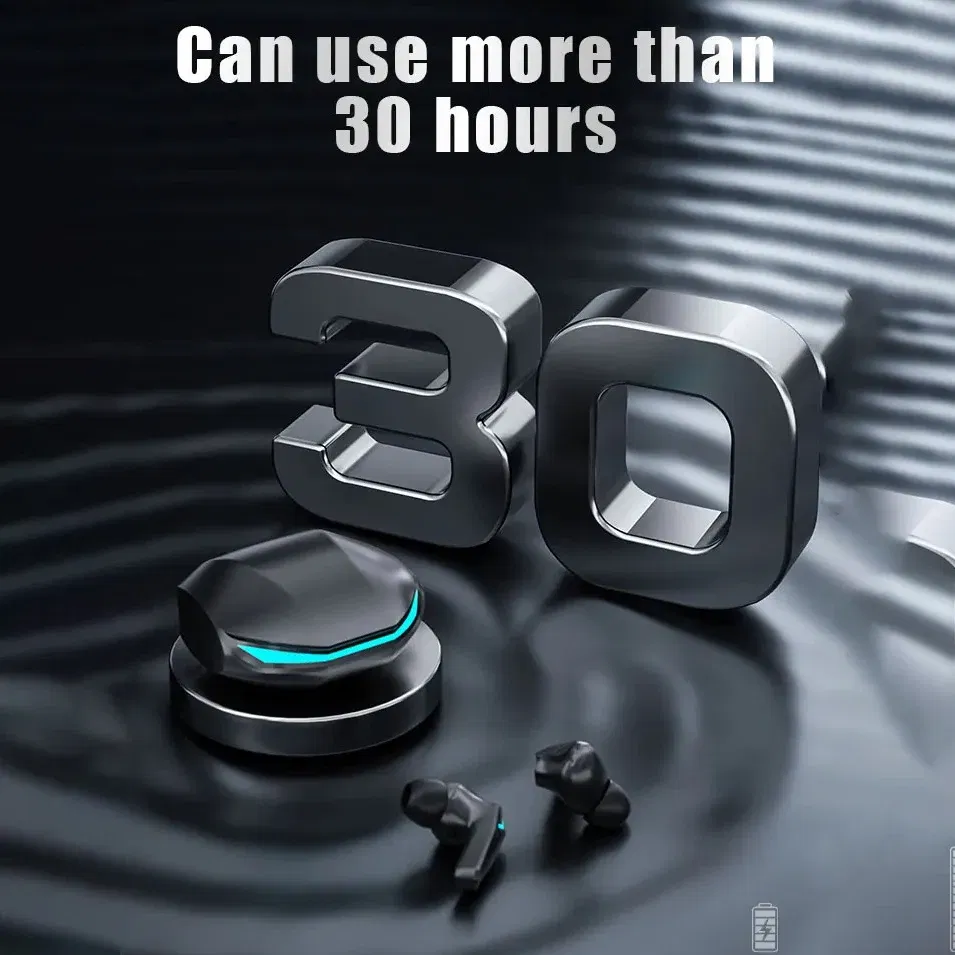 Color: black - Sem Fio In-Ear Bluetooth 5.3 Fones De Ouvido, Auriculares Esportivos, Jogos, Baixa Latência, Modo Duplo, Auscultadores De Música