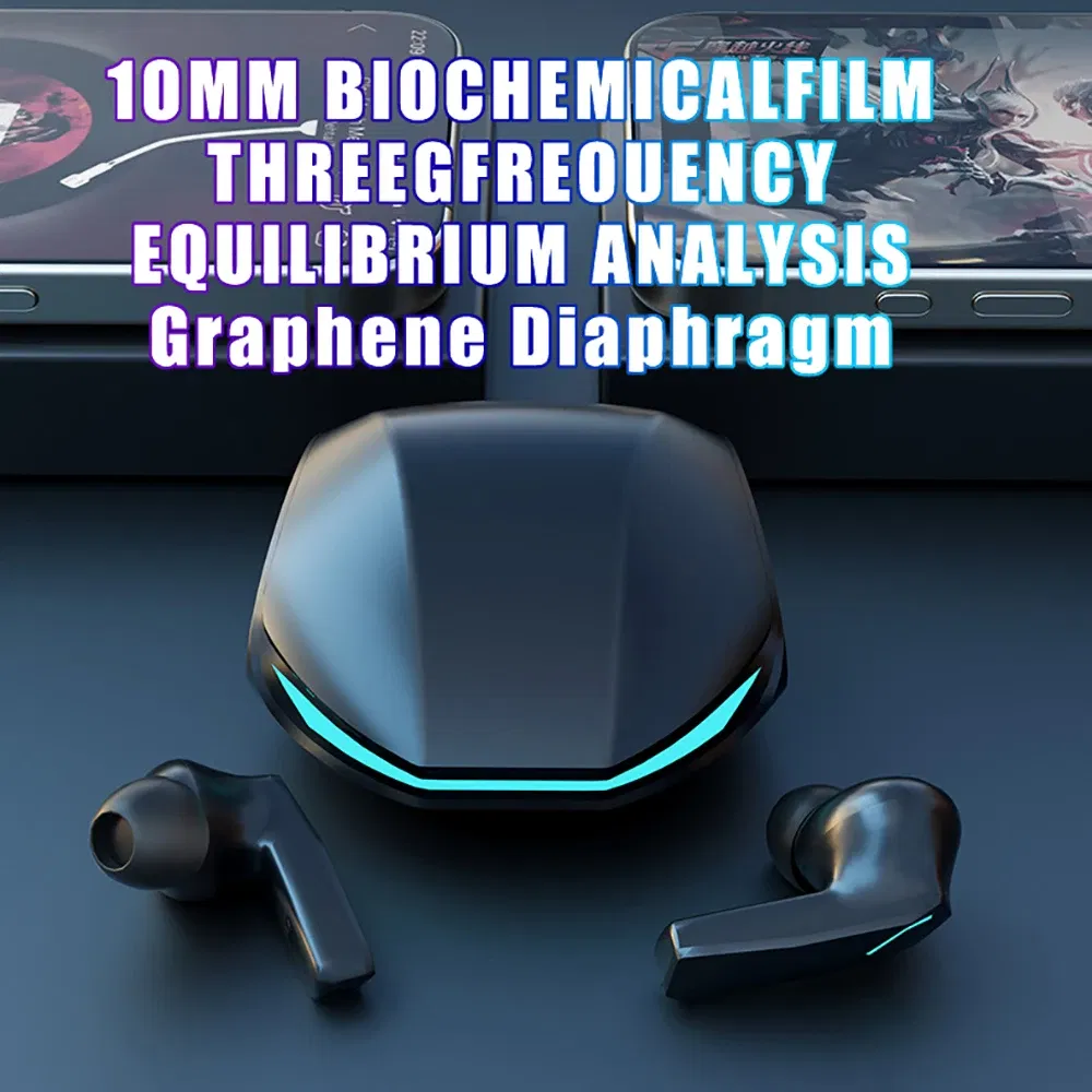Color: black - Sem Fio In-Ear Bluetooth 5.3 Fones De Ouvido, Auriculares Esportivos, Jogos, Baixa Latência, Modo Duplo, Auscultadores De Música
