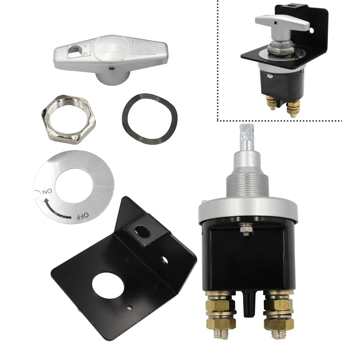 Color: Blue - 1500A Heavy Duty Battery Switch Battery Fixed Handle Isolator with Lock-Out Plate Fits Polarity Negative for Autos Cars Boat RV