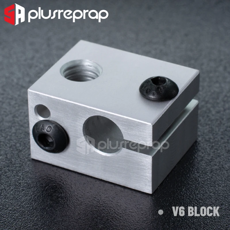 Color: Yellow - 3D Printer Accessories Heated Block MK7 MK8 MK10 V5 V6 Volcano CR10 for Print Head Extruder J-head Aluminum Block