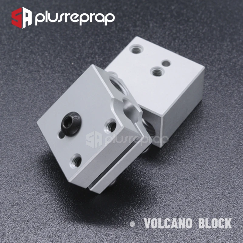 Color: Yellow - 3D Printer Accessories Heated Block MK7 MK8 MK10 V5 V6 Volcano CR10 for Print Head Extruder J-head Aluminum Block