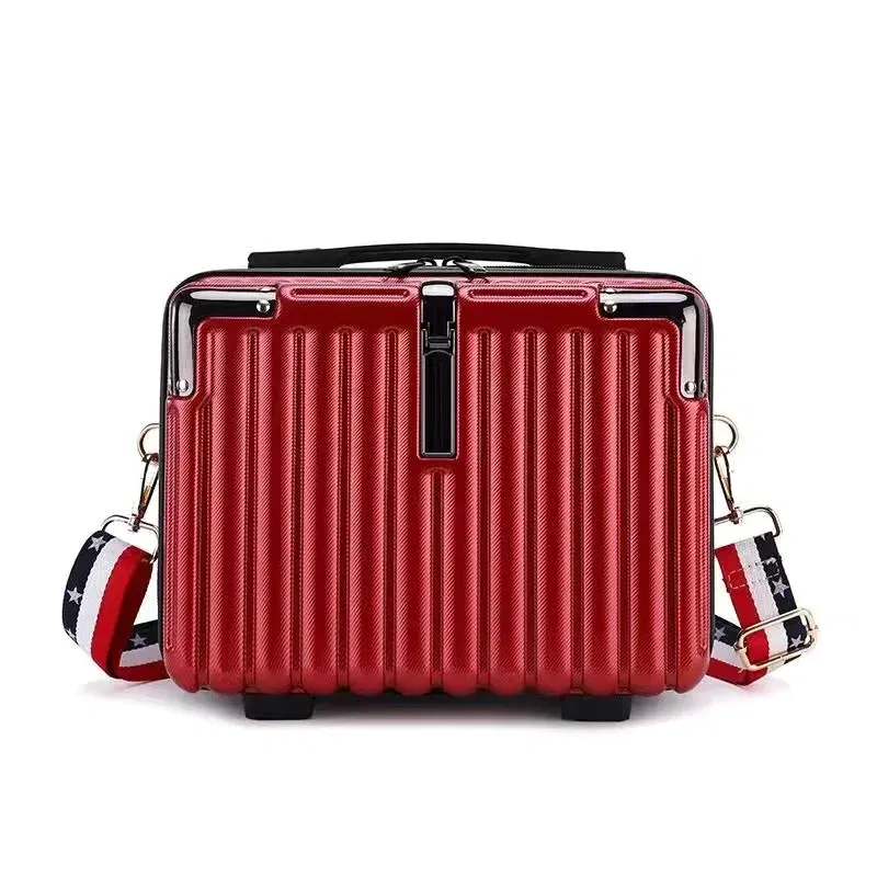 Color: MULTI - Mini Luggage Travel Bag Handbag Shoulder Bag Fashion Makeup Case 14 Inch Backpack Multifunctional Portable PC Bags Hand Bags