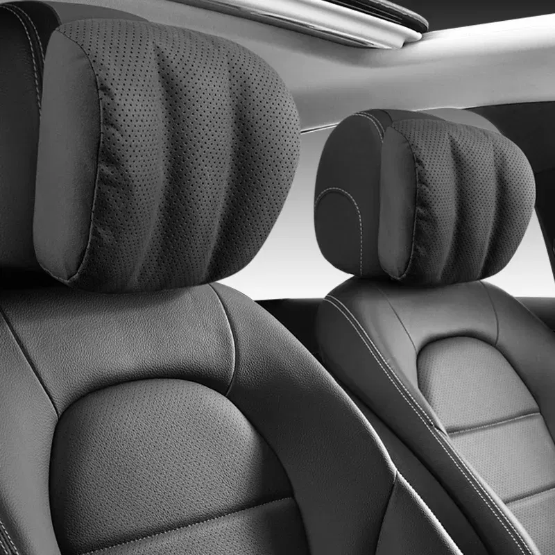 Color: Yellow - Car Headrest Neck Pillow For Mercedes Benz S-Class Maybach Pillow Auto Seat Driving Travel Head Pillow All Season Universal