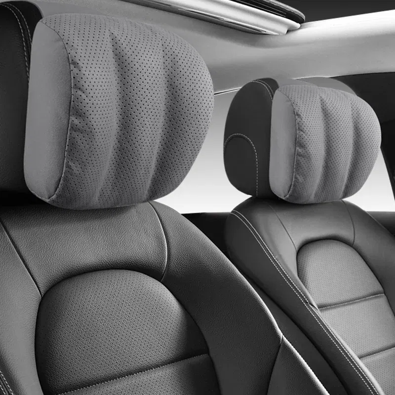 Color: Yellow - Car Headrest Neck Pillow For Mercedes Benz S-Class Maybach Pillow Auto Seat Driving Travel Head Pillow All Season Universal