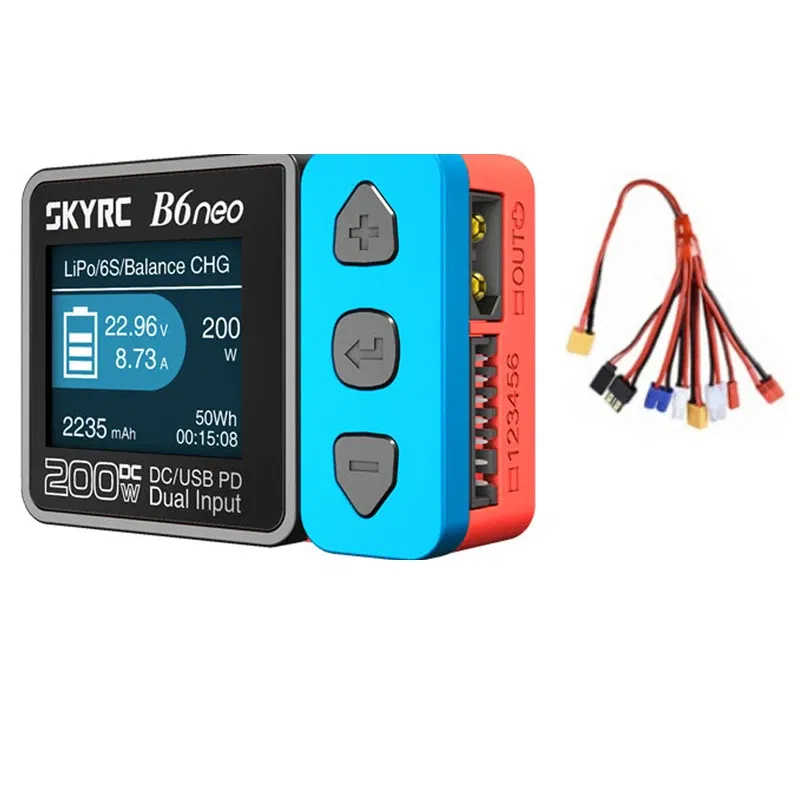 Color: PURPLE - 2023 NEW SkyRC B6 Neo Smart Charger DC 200W PD 80W LiPo Battery Balance Discharger SK-100198 B6 Neo