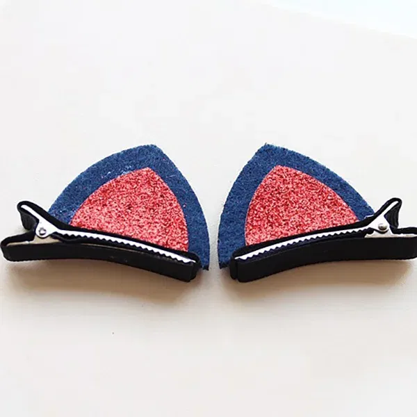 Color: Dark Khaki - 2PCS New Plush Cat Ears Hairpins Girls Hair Clips Hair Accessories Women Sweet Cute Barrettes Kids Fashion Headwear Ornaments