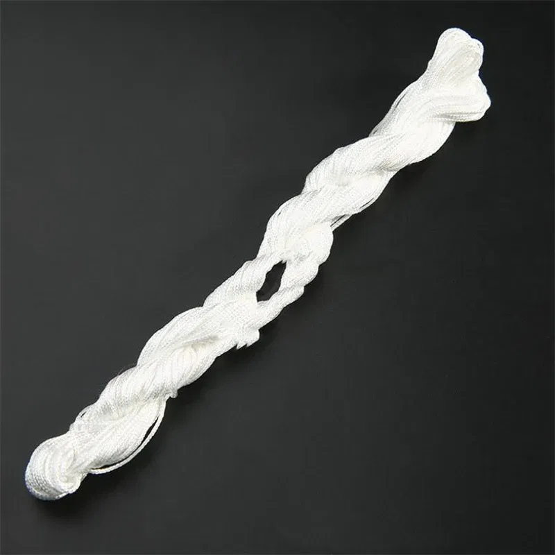 Color: Maroon - 24m Polyester Braided Jade Thread For DIY Handmade Necklace Bracelet Trinket Pendant Braided Accessories Jewelry Making Finding