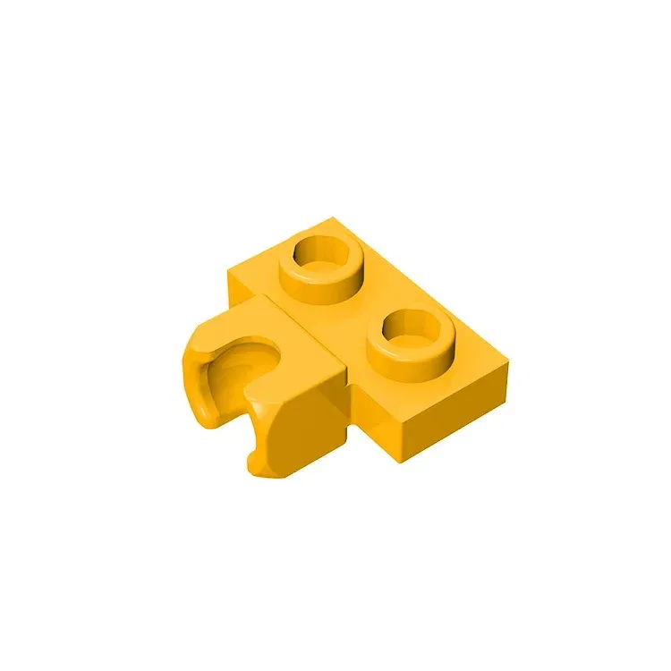 Color: Wood - MOC PARTS GDS-850  Plate, Modified 1 x 2 with Small Tow Ball Socket on Side compatible with lego 14704 pieces of children's toys