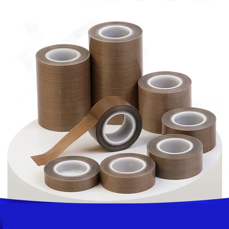 Length: 1m, Thickness: 1.2mm, Width: 6mm - 0.18mm 300 Degree High Temperature Resistance Adhesive Tape Cloth Heat Insulation Sealing Machine PTFE Tape