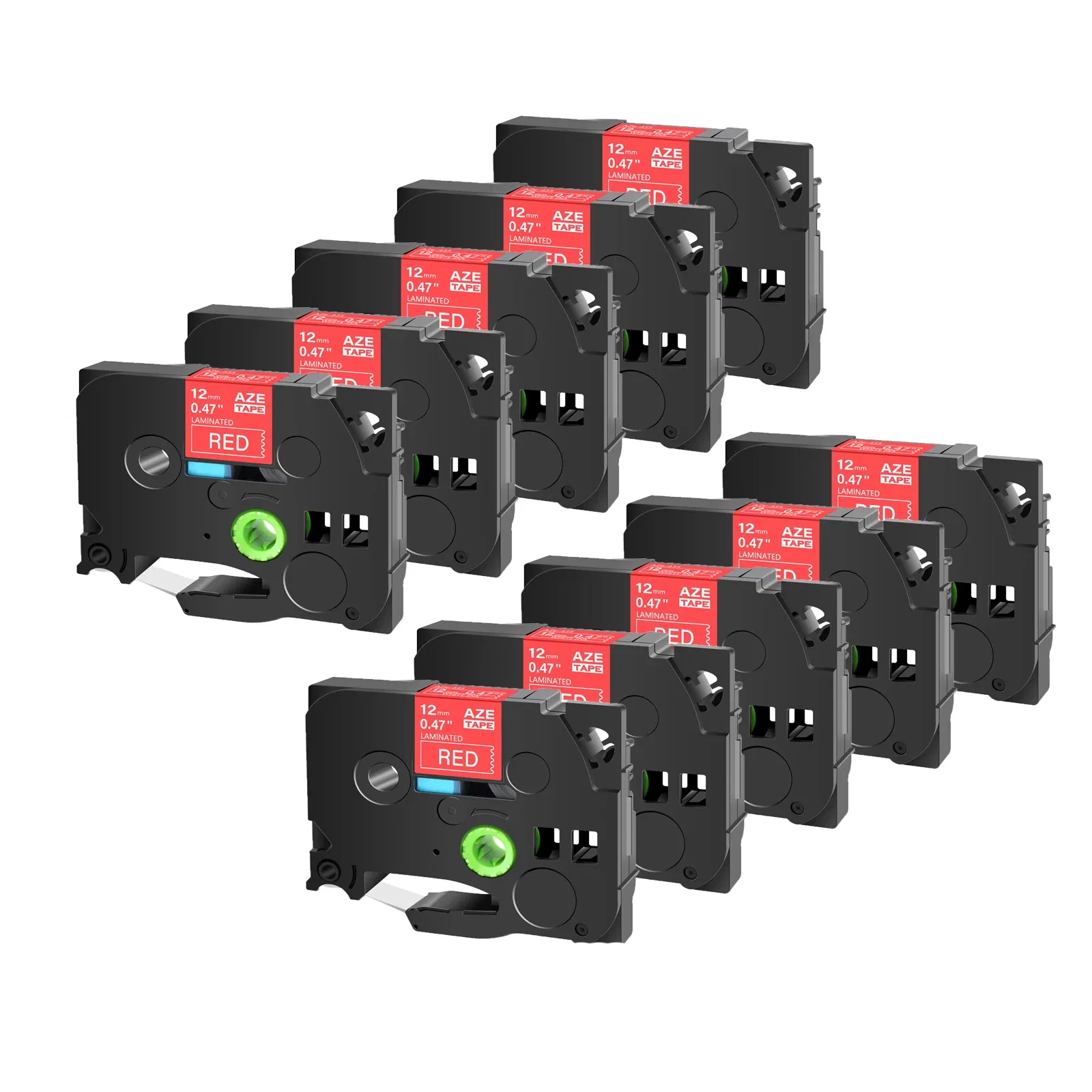 Color: Mixed Color, Width: 6mm - Greencycle 10PK TZe 231 Label cassettes Compatible for Brother Ptouch Printer Black on white Label tape 6mm 9mm 12mm 18mm 24mm