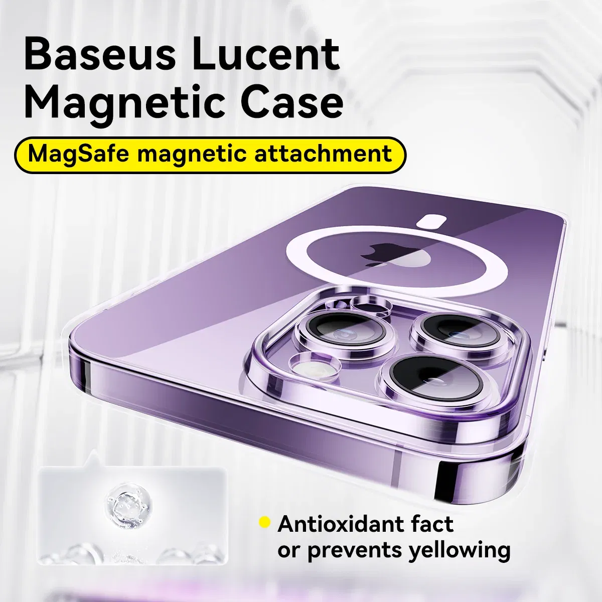 Color: Beige, Ships From: CHINA, Material: Carbon Fiber - Baseus for iPhone 15 Pro Max Lucent Magnetic Case Hard PC Clear Case for iPhone 15 14 13 Pro Plus Magnet Protective Phone Case