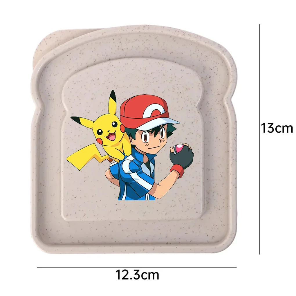 Color: PURPLE - new pokemon Sandwich Containers Lunch Toast Storage Box With Lid Portable Food Storage Reusable Microwave Lunch Sandwich Box