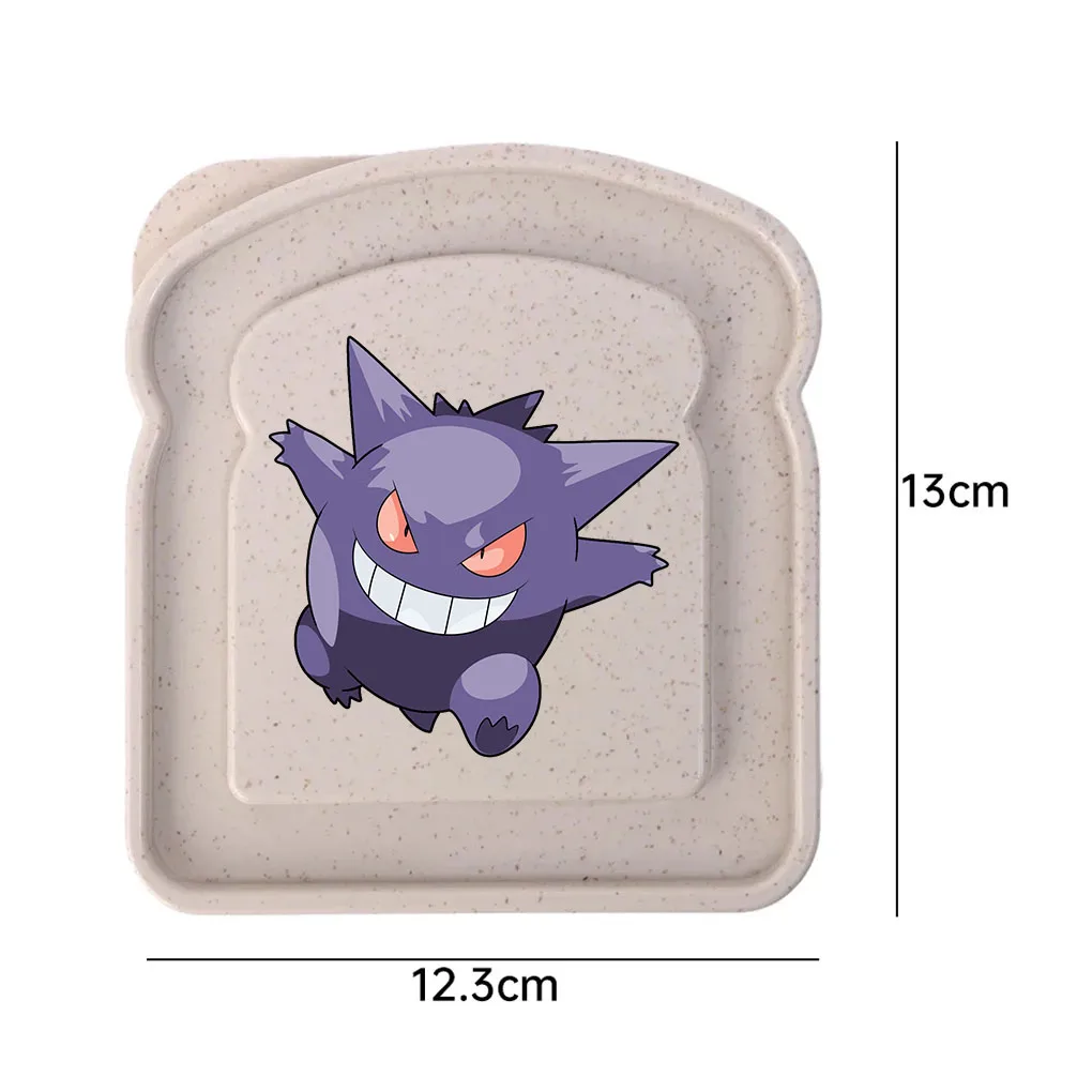 Color: PURPLE - new pokemon Sandwich Containers Lunch Toast Storage Box With Lid Portable Food Storage Reusable Microwave Lunch Sandwich Box
