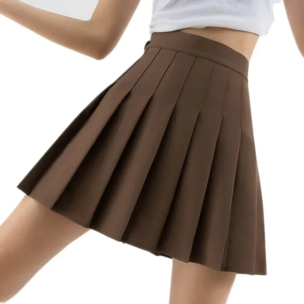 Color: Red, Size: M - High Waist Pleated Skirt Slim A-Line Mini Harajuku Punk Sexy Female Summer Gothic Clothes Korean Fashion Clothing