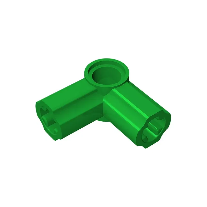 Color: Wood - Gobricks GDS-921 Technical, Axle and Pin Connector Angled #6 - 90 degrees compatible with lego 32014 pieces of children's DIY