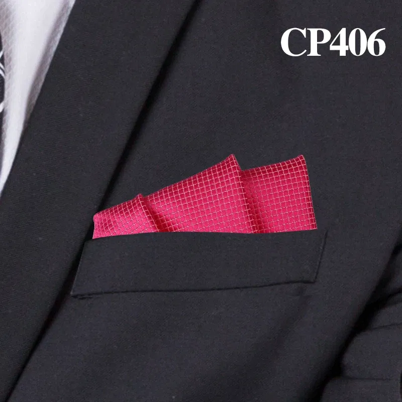 Color: GRAY - Fashion Suits Pocket Square For Men Business Chest Towel Hanky Gentlemen Plaid Hankies Classic Suit Napkin Mens Handkerchief