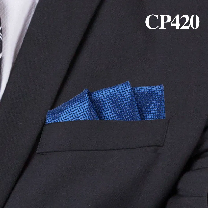 Color: Emerald Green - Fashion Suits Pocket Square For Men Business Chest Towel Hanky Gentlemen Plaid Hankies Classic Suit Napkin Mens Handkerchief