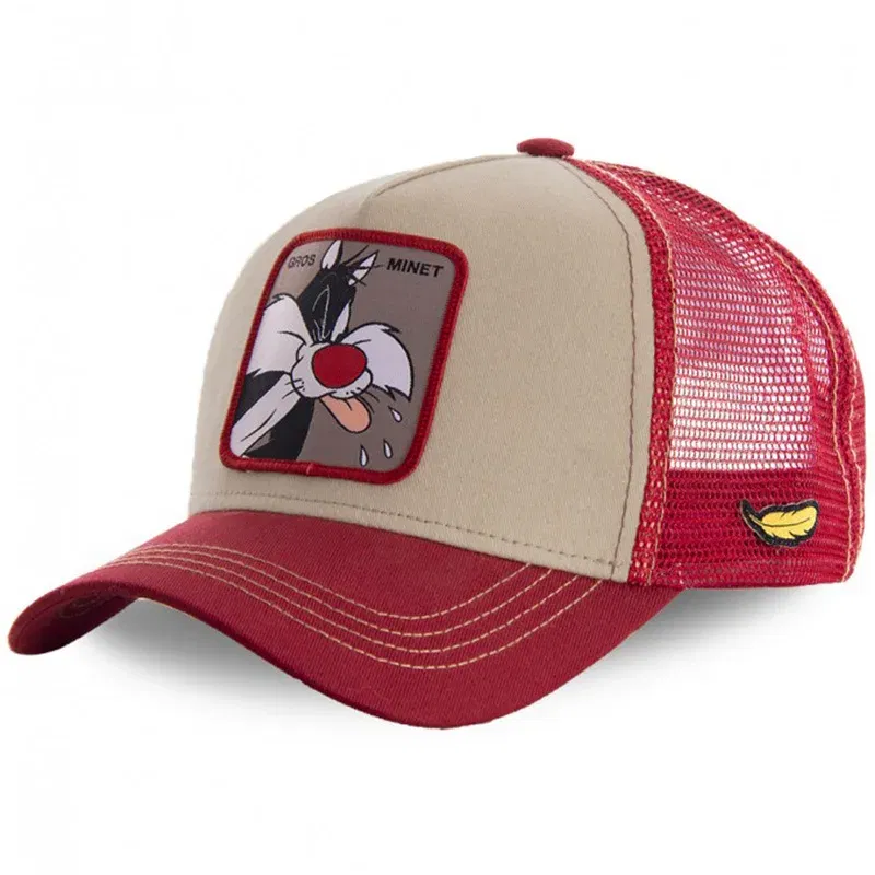 Color: SKY BLUE - High Quality Disney Styles Anime Cartoon Snapback Cotton Baseball Cap Men Women Hip Hop Dad Mesh Hat Trucker Hat Dropshipping