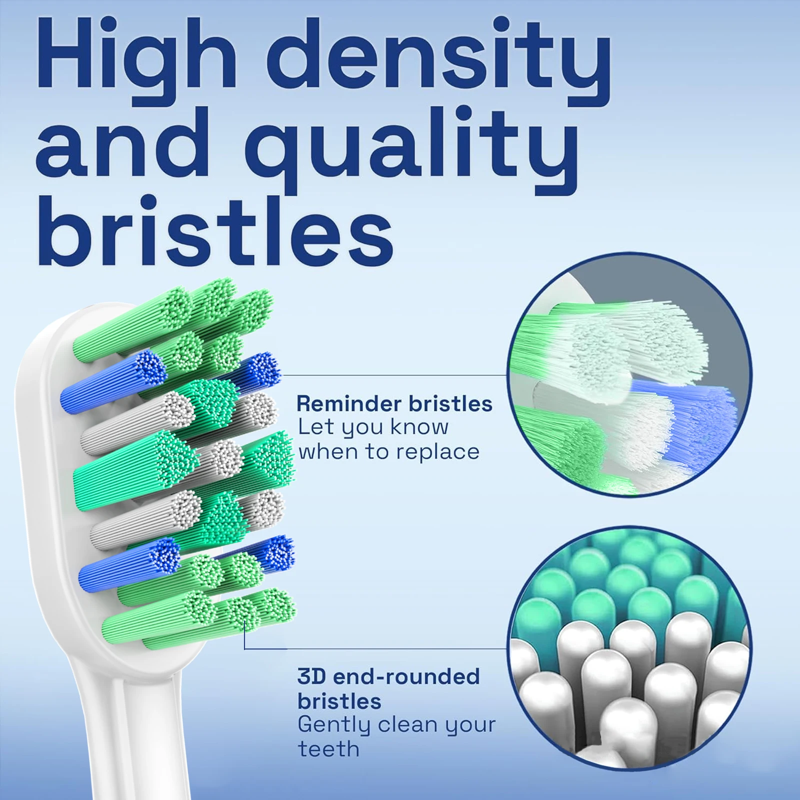 Color: Silver - Replacement Toothbrush Heads Compatible with Philips Sonicare Optimal Plaque Control HX9023/65 HX9044 HX9054 Electric Brush Head