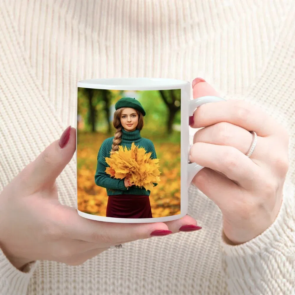 Color: Brown, Capacity: 301-400ml - Personalised Your Photo Mug, Custom NAME IMAGE TEXT Cup,Customize Coffee Mugs, Tea Cups, Mothers day, Wedding Gift 9 COLOURS