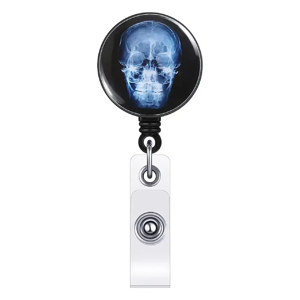 Color: Army Green - X-Ray Badge Reel Retractable Radiology Badge Reel Holder Ct Rays Nurse Doctor Student Card Reel Clip Office Supply Recoil Badge