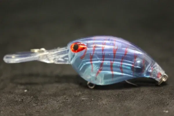 Color: Grey Black - wLure Crankbait Wobble Fishing Lure 6cm 5g Deep Diving Tight Action Fresh Water Hard Bait Floating 8# Hooks Insect Bait C770