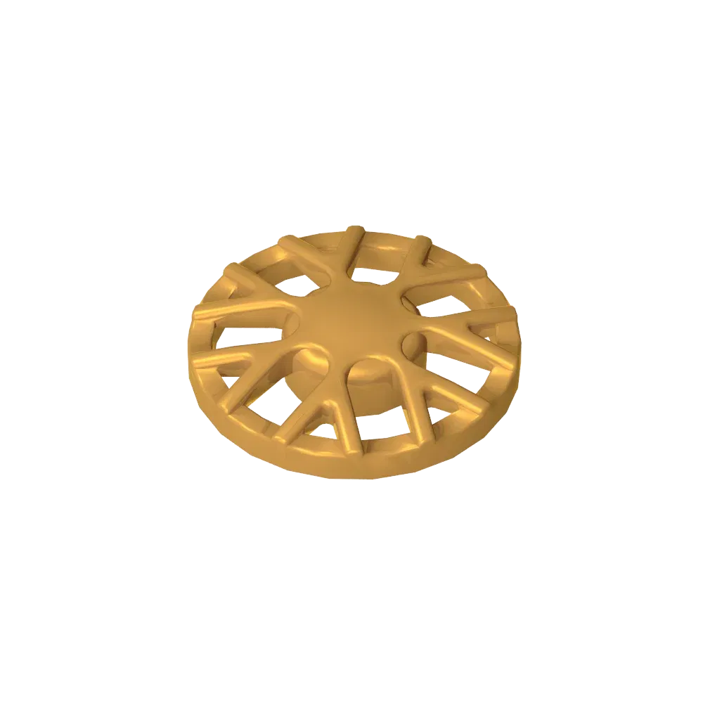 Color: WHITE - Gobricks GDS-21261 Wheel Cover 7 Spoke Y Shape - for Wheel 18976 compatible with lego 18979B Assembles Building Blocks