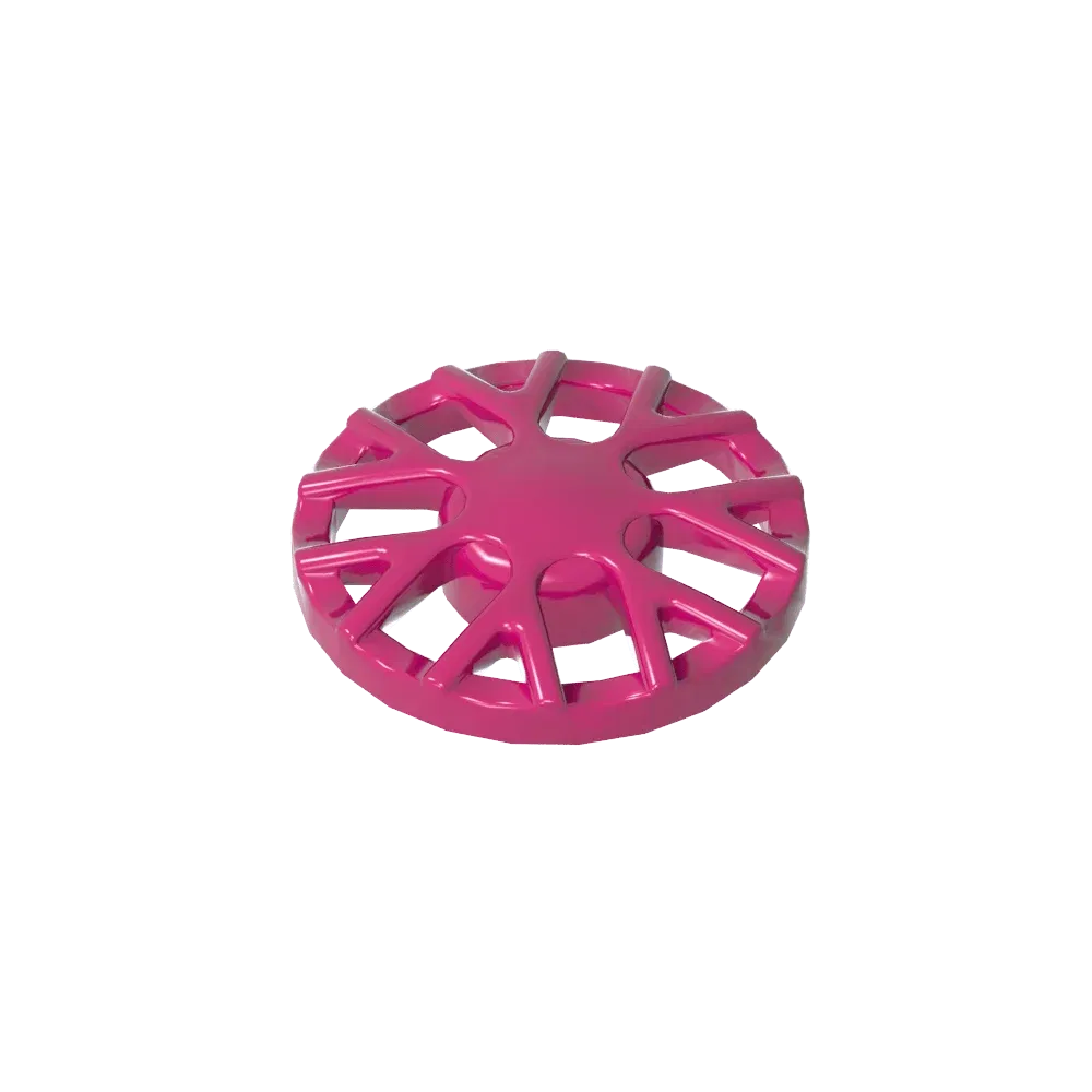Color: WHITE - Gobricks GDS-21261 Wheel Cover 7 Spoke Y Shape - for Wheel 18976 compatible with lego 18979B Assembles Building Blocks