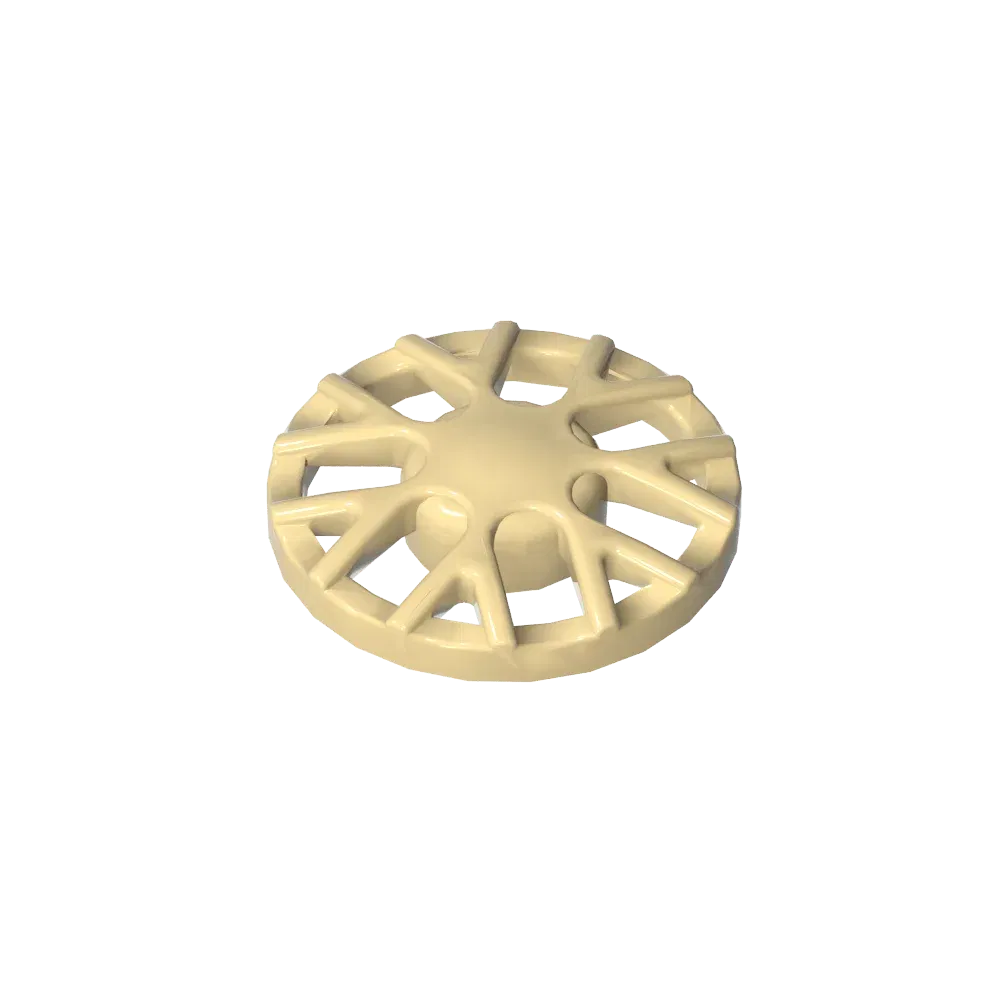 Color: WHITE - Gobricks GDS-21261 Wheel Cover 7 Spoke Y Shape - for Wheel 18976 compatible with lego 18979B Assembles Building Blocks