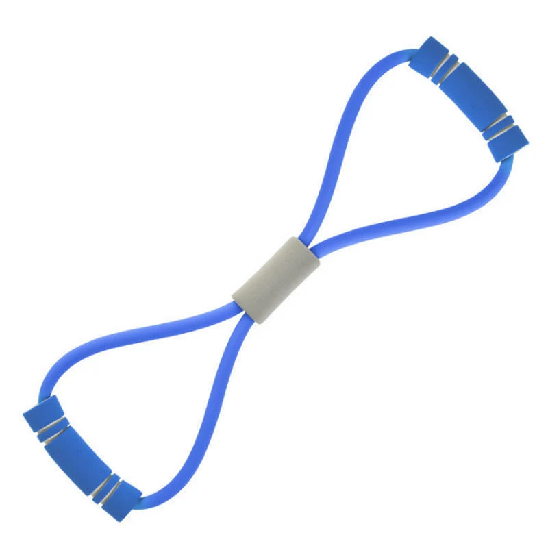 Color: Blue - 8-Shaped Tensile Strength Machine, Back Trainer, Chest Expander, Open Shoulder Beauty, Back And Shoulder Tension Rope