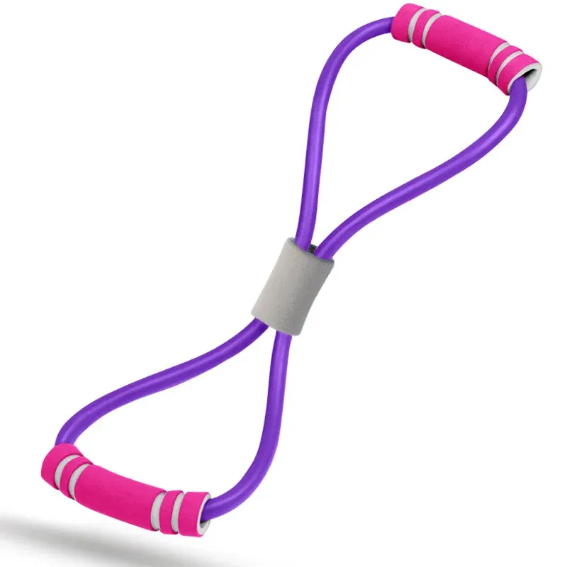 Color: Blue - 8-Shaped Tensile Strength Machine, Back Trainer, Chest Expander, Open Shoulder Beauty, Back And Shoulder Tension Rope