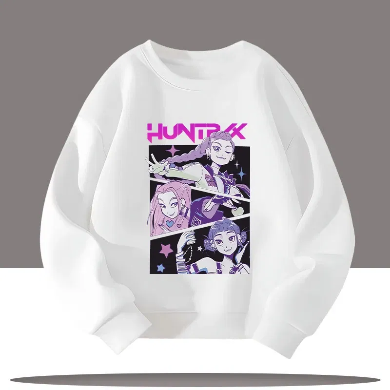 Color: green, Kid Size: 10 - Children's Clothing K-pop Demon Hunters Cartoon Print 3-12 Year Old New Style Kids Round-neck Sport Shirt Cute Girl Casual Top