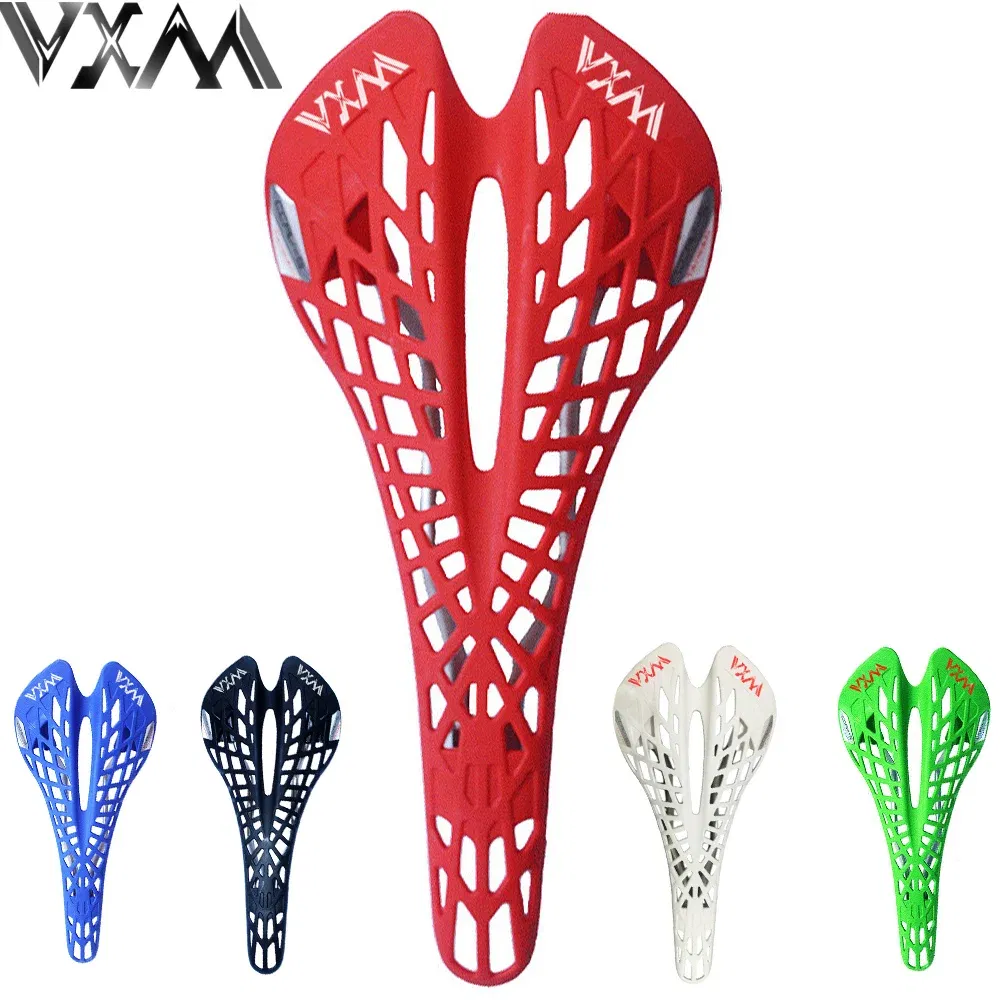 Color: Green - VXM Bicycle saddle Road Bicycle Mountain bike saddle Cycling Breathable Spider Ergonomic Hollow Front seat Mat Bicycle parts