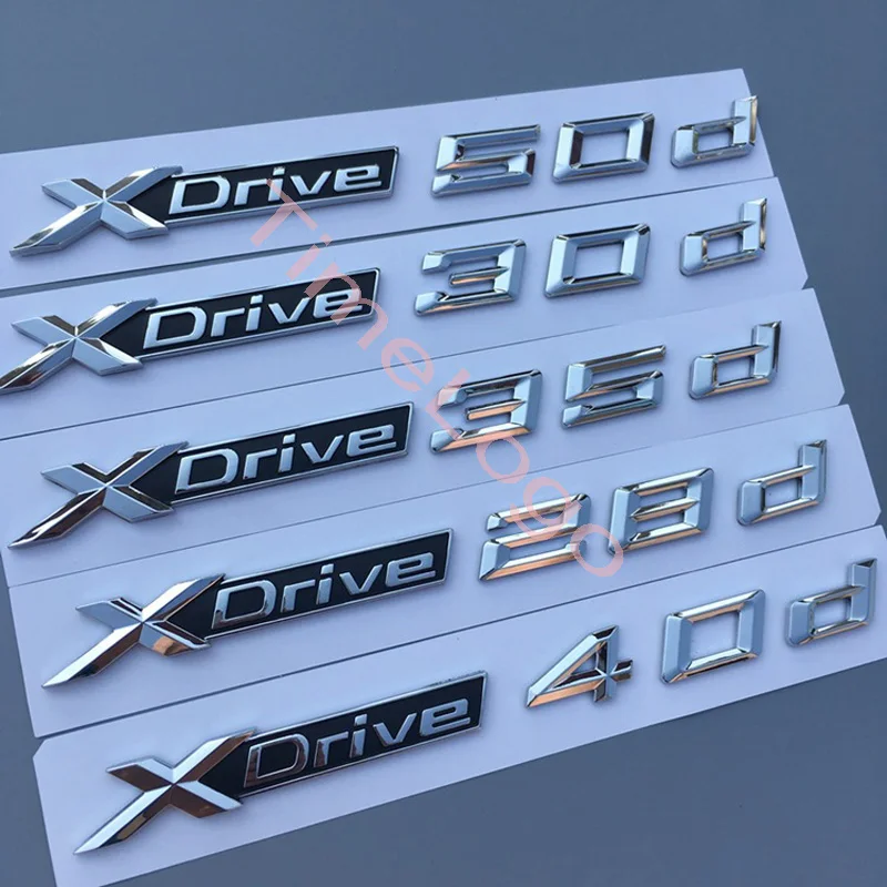 Color: army green, Style: Style36 - 1PC XDrive 18d 20d 28d 30d 35d 40d 48d 50d for X1 X3 X4 X5 X6 X7 Car Fender Emblem Badge Trunk Sticker
